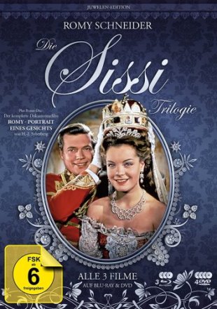 Sissi Trilogie - Juwelen-Edition + Dokumentarfilm "Romy Schneider - Portrait eines Gesichts" [3 Blu-rays + 4 DVDs inkl. Doku] 